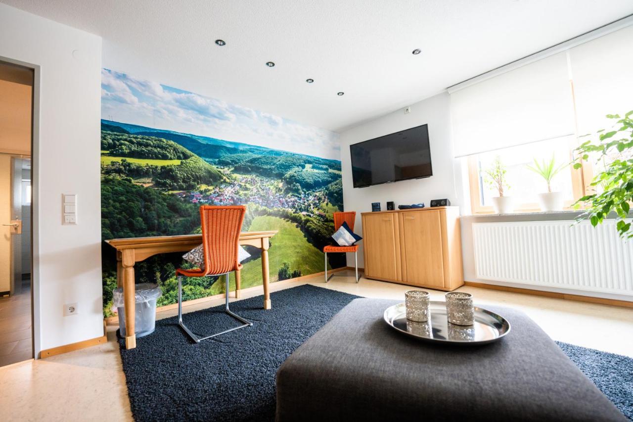 Laendliche 2-Zimmer Wohnung Bad Ditzenbach Bagian luar foto