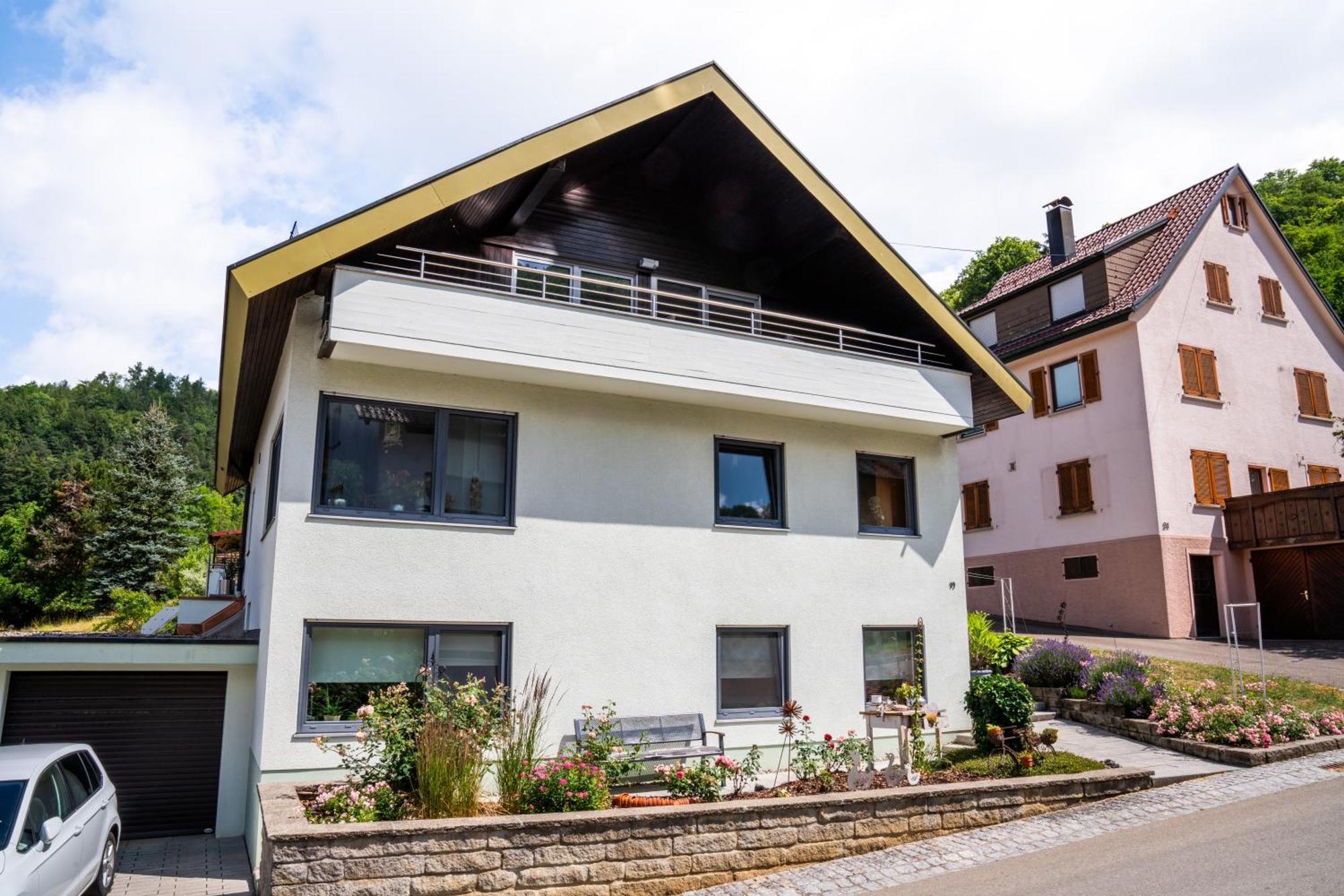 Laendliche 2-Zimmer Wohnung Bad Ditzenbach Bagian luar foto
